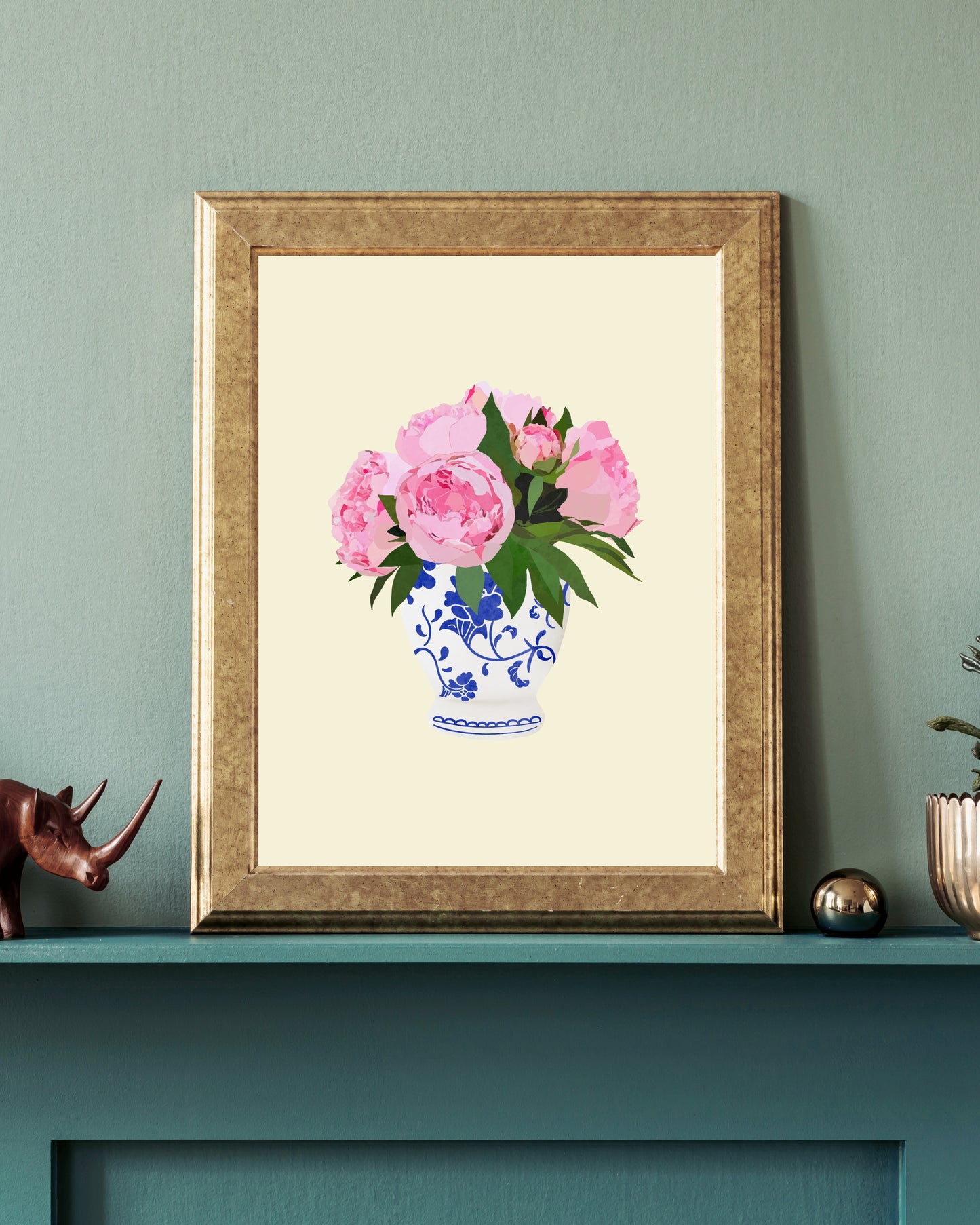 Chinoiserie Peony Print Cream