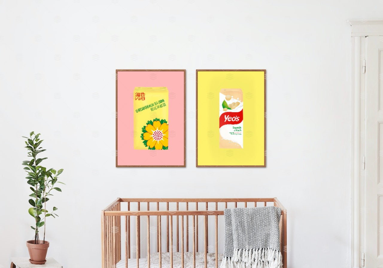 Set of Two - Chrysanthemum Tea & Yeo's Soy Bean Drink Prints