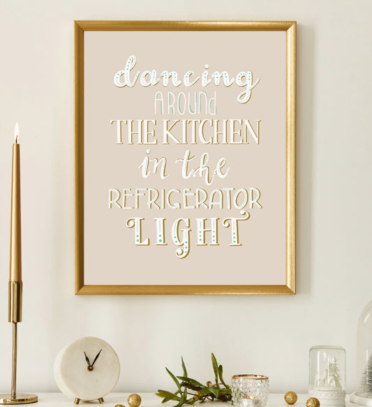Dancing Around The Kitchen in The Refrigerator Taylor Swift Print